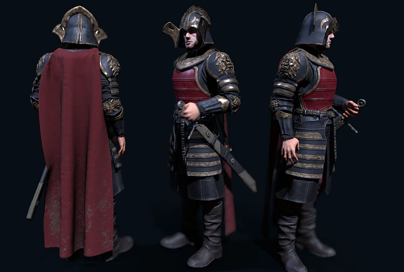 lannister officer 3D Model .c4d .max .obj .3ds .fbx .stl .blend
