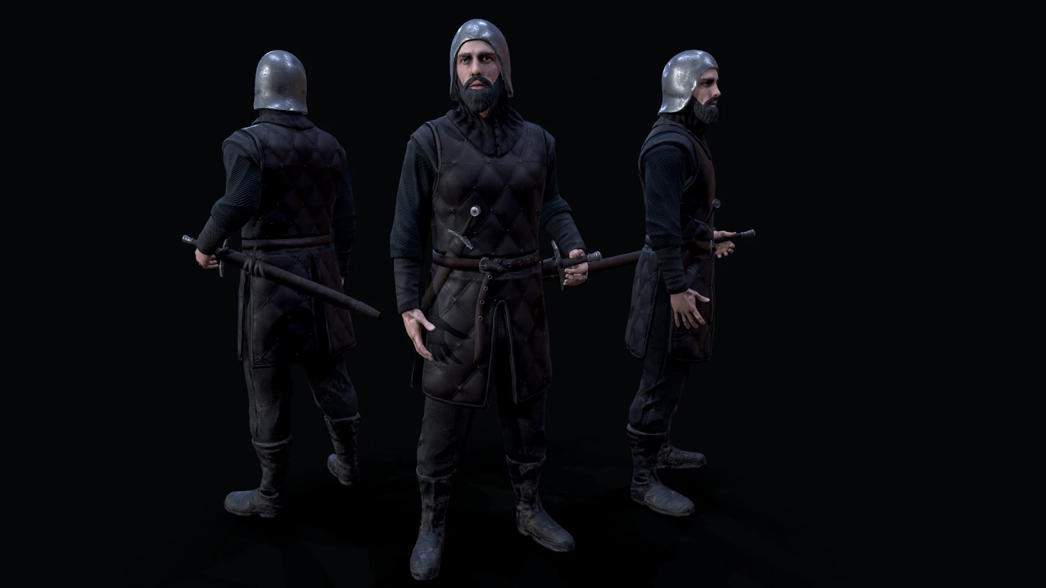 Stark soldier 3D Model .c4d .max .obj .3ds .fbx .stl .blend 