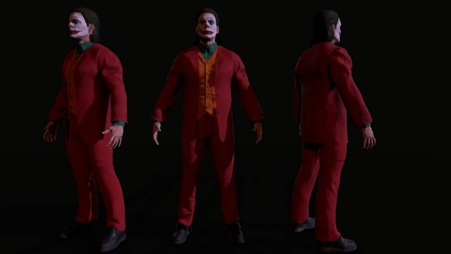 Joker 3D Модель .c4d .max .obj .3ds .fbx .stl .blend 