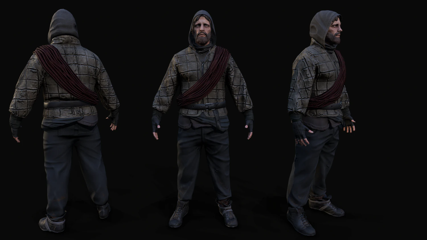 Survivor character 3D Model .c4d .max .obj .3ds .fbx .stl .blend 