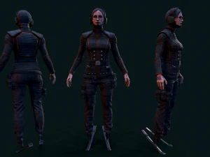 Ragazza cyberpunk Modello 3D