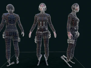Cyberpunk Girl 3D Model