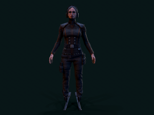 Cyberpunk Girl 3D Model