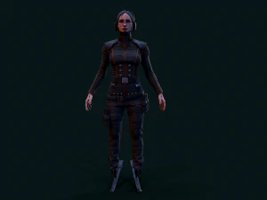 Cyberpunk Girl 3D Model