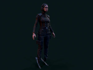 Cyberpunk Girl 3D Model