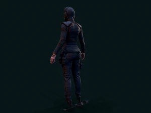Cyberpunk Girl 3D Model