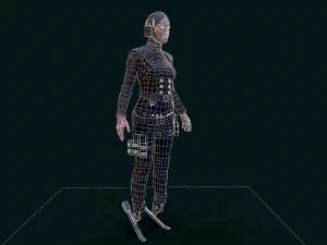 Cyberpunk Girl 3D Model
