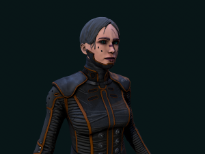 Cyberpunk Girl 3D Model