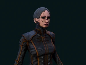 Cyberpunk Girl 3D Model