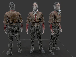 Noir Character 2 3D Model