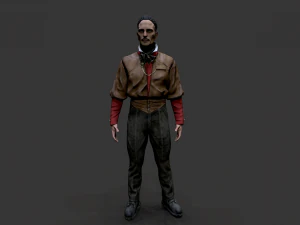 Noir Character 2 3D Model
