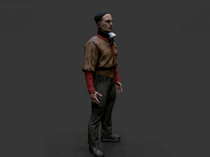 Noir Character 2 3D Model