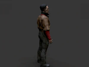 Noir Character 2 3D Model
