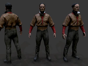 Noir Character 2 3D Model
