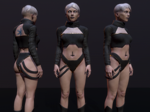 Cyberpunk Girl 3D Model