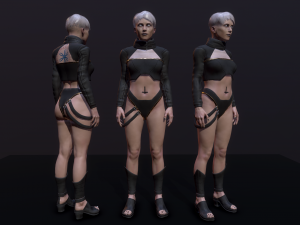 Cyberpunk Girl Modello 3D