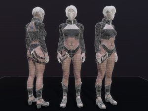 Cyberpunk Girl Modello 3D