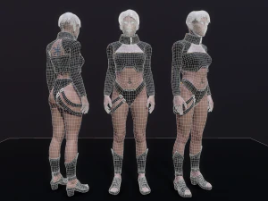 Garota ciberpunk Modelo 3D