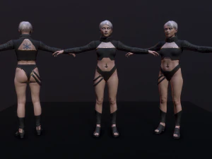 Garota ciberpunk Modelo 3D