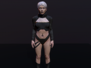 Cyberpunk Girl Modello 3D