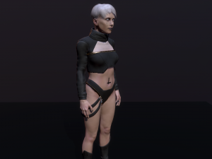 Cyberpunk Girl Modello 3D
