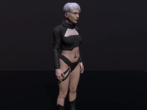 Garota ciberpunk Modelo 3D