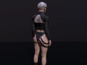 Garota ciberpunk Modelo 3D