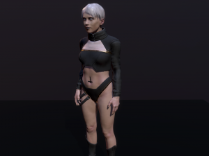 Cyberpunk Girl Modello 3D