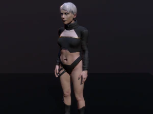 Garota ciberpunk Modelo 3D