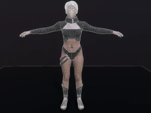 Garota ciberpunk Modelo 3D