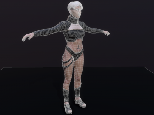 Cyberpunk Girl Modello 3D