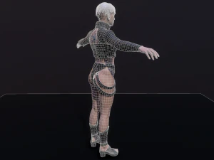Garota ciberpunk Modelo 3D