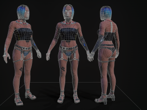 3D Cyberpunk Girl Model 3D