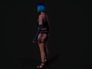 3D Cyberpunk Girl Model 3D