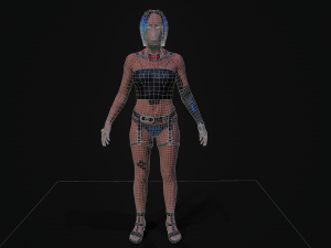 3D Cyberpunk Girl Model 3D