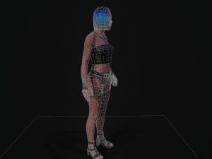 3D Cyberpunk Girl Model 3D