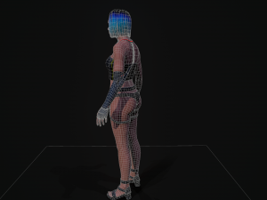 3D Cyberpunk Girl Model 3D