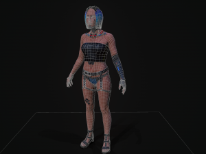 3D Cyberpunk Girl Model 3D