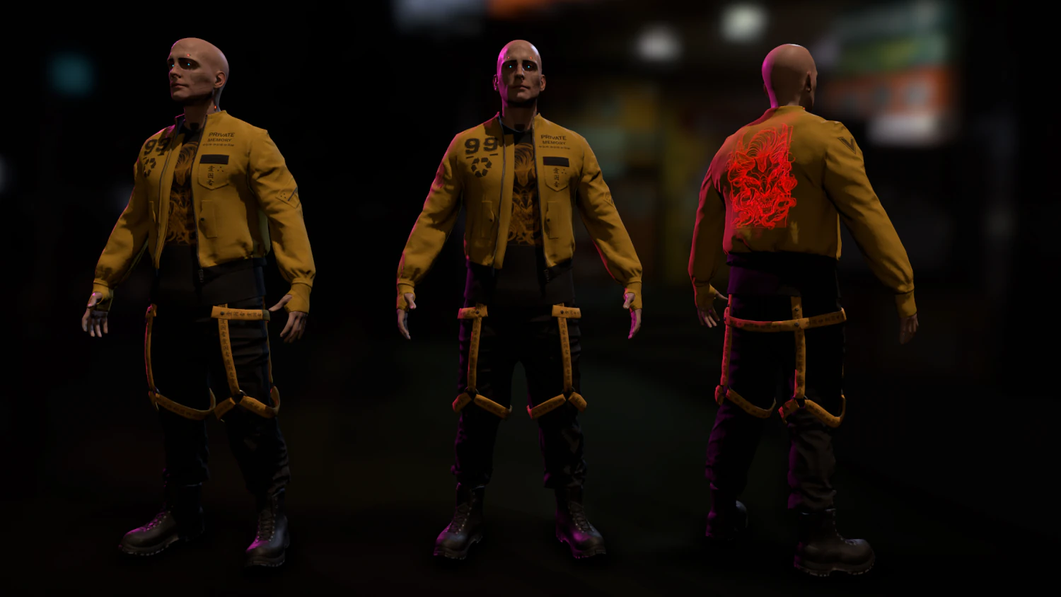 Cyberpunk Male 3D Model .c4d .max .obj .3ds .fbx .stl .blend 