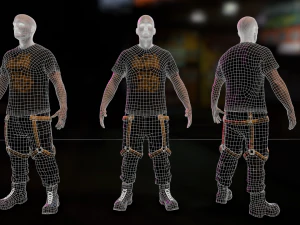 Cyberpunk Male 3D Model