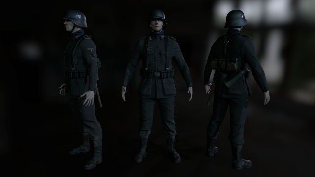 Wehrmacht soldier 3D Model .c4d .max .obj .3ds .fbx .stl .blend 