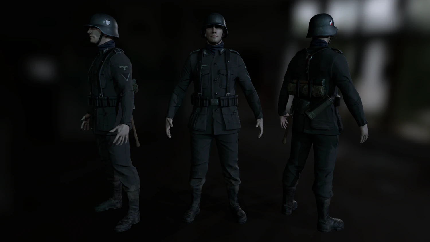 Wehrmacht soldier 3D Model .c4d .max .obj .3ds .fbx .stl .blend 