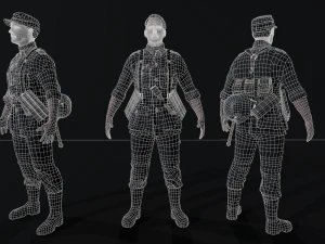 Wehrmacht soldier 2 3D Model
