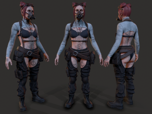 Wasteland Girl 3D-Modell