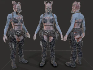 Wasteland Girl 3D Model