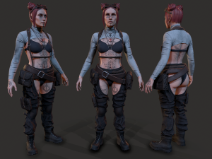 Wasteland Girl Modello 3D