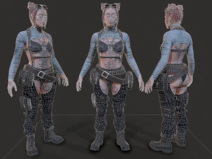 Wasteland Girl 3D Model