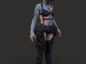 Wasteland Girl Modello 3D