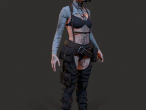 Wasteland Girl 3D Model