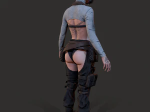 Wasteland Girl 3D Model